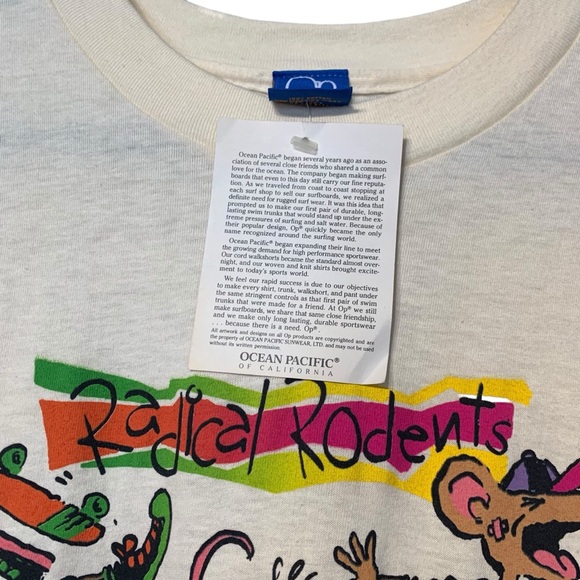 VINTAGE | RARE Deadstock ’86 OP Single Stitch US Made ‘Radical Rodents’ Tee - Picture 5 of 16
